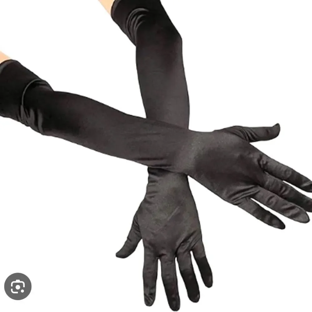Elegant Black Opera Gloves